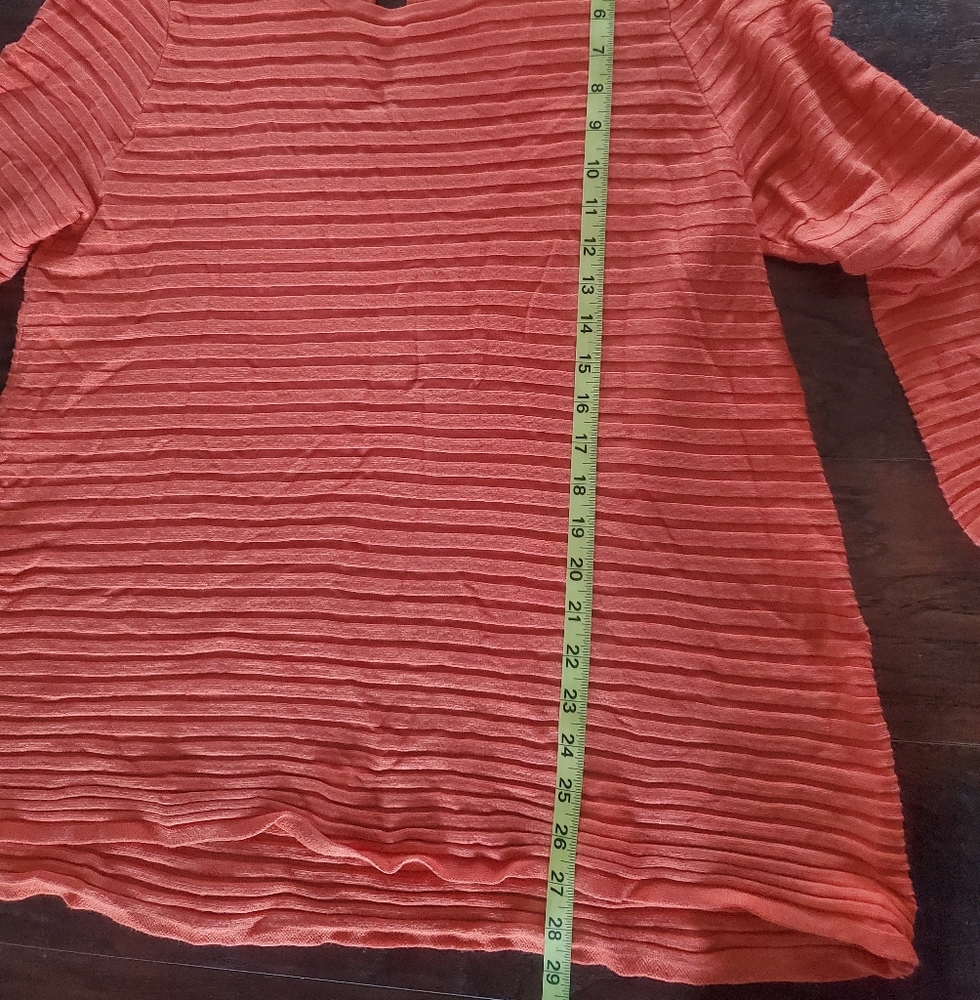 LANE BRYANT SALMON PINK CREW SWEATER - Picture 4 of 10